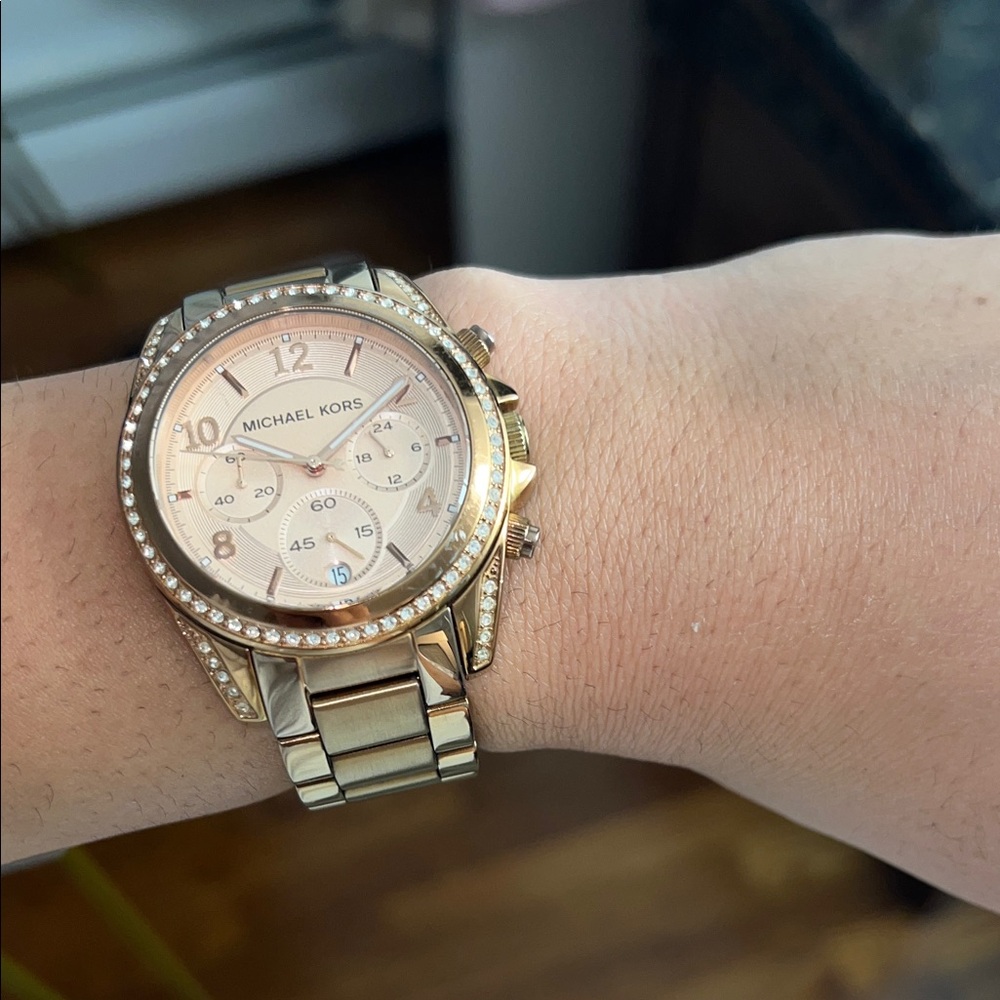 Michael Kors Rose Gold Women's Watch with Crystal Accents